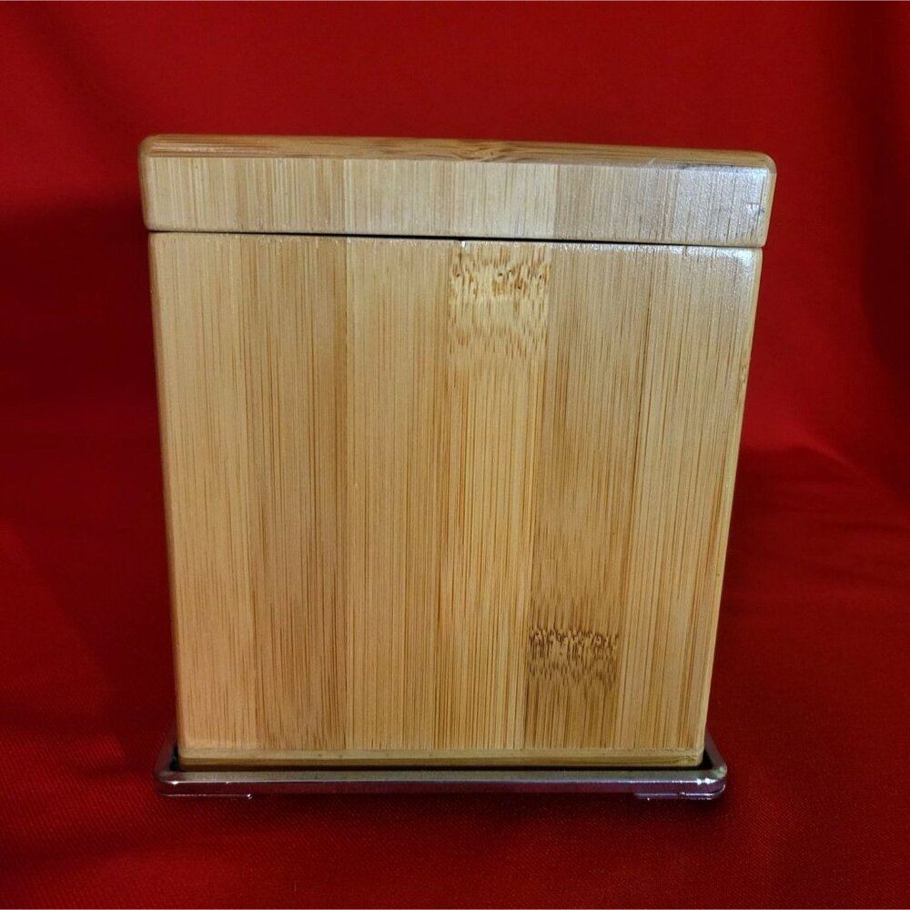 LYNK Bamboo Tissue Box Holder with Metal Base